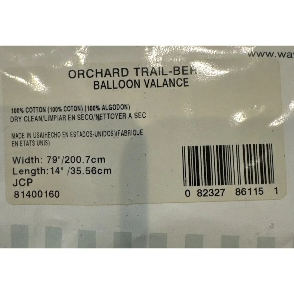 NEW Waverly Orchard Trail-Berry Balloon Valance‎ 79